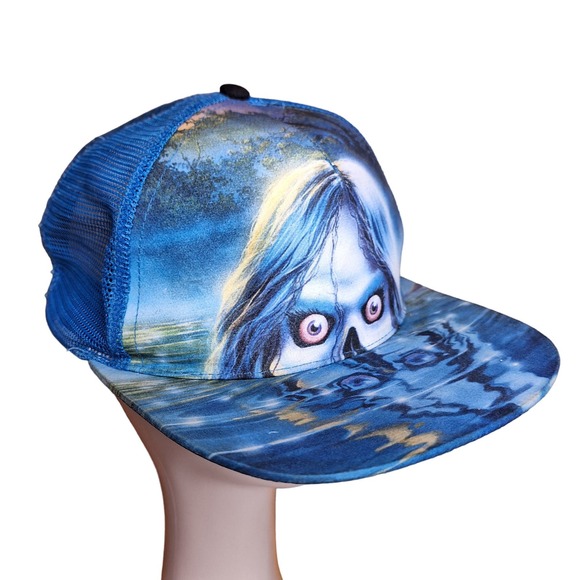 Goosebumps Other - Keeps illegal 666 goosebumps haunted lake flipped flat brim trucker hat goth